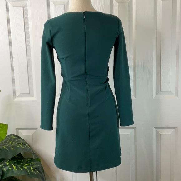 Abercrombie & Fitch Mini Dress Teal Ring-Front Event Size S - Picture 6 of 11